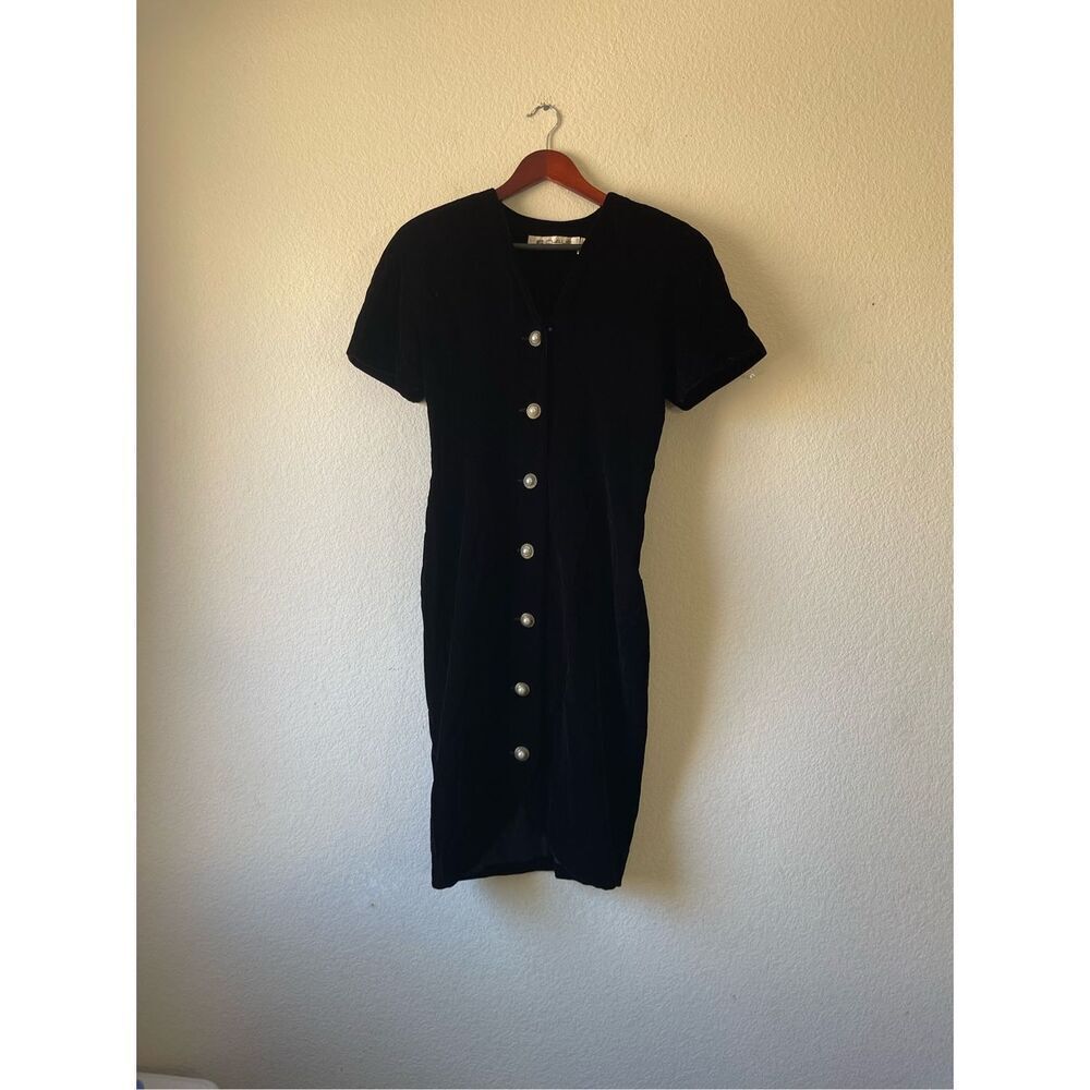 Vintage velour fitted party‎ dress size medium